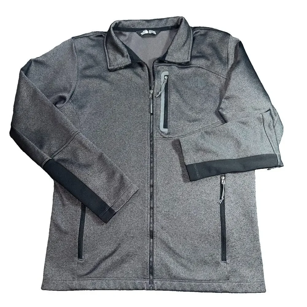 The North Face Apex Bionic Jacket Mens Medium Gray Fleece Lined Softshell M